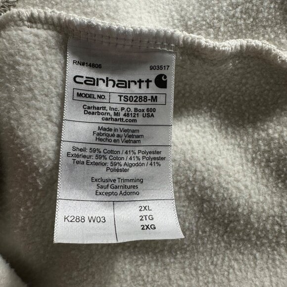 Carhart K288 W03 Loose Fit Midweight Logo Long Sleeve Graphic Hoodie 2XL Outdoor - Picture 7 of 10